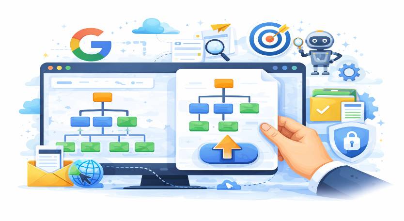 Illustration showing what a sitemap is and steps to submit it for SEO